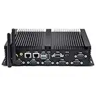 Mini PC de bureau silencieux sans ventilateur Celeron J4125 DDR4 8 Go RAM, 128 Go SSD, Micro PC, Dual LAN, BT, Mini ordinateur de bureau HD/VGA, Windows 10 Pro Mini PC de bureau sans ventilateur