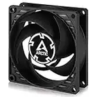 ARCTIC P8-80 mm Ventola per PC, Ventola Silenziosa per CPU, Ventola Ottimizzata per la Pressione Statica, Velocità 3000 RPM, 0,3 Sone - Nero