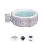 Bestway Cancun SaluSpa 4 Person Inflatable Round Hot Tub Spa with 120 AirJets