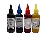 4PK Sublimation Ink Compatible for Epson and Ricoh Printers - (400ML, 100ML of each BKCMY) Heat Press Ink, Heat Press- Ink Heat Transfer on Mugs, Plates, Polyester Shirts, Phone Cases Crafts keyrings