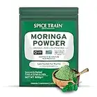 SPICE TRAIN, Moringa en Polvo (500g/18oz) Pura Moringa Oleifera/ Hojas de Moringa | Bolsa Resellable Ziploc | Ideal para Cocinar, Smoothies, Lattes y Té