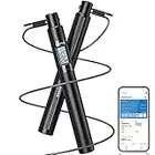 RENPHO Skipping Rope, Smart Speed Rope Skipping for Beginners Pros, Speed Jumping Rope Fitness with App Analyze, Adjustable Weighted Jump Rope Workout with Non Slip Aluminum Handles