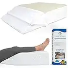 Posture Pro Health Leg Elevation Pillow with Memory Foam Top | Elevating Leg Rest Pillow to Improve Blood Circulation, Reduce Swelling, and Provide Back, Leg, Knee, and Foot Support | Washable Cover