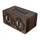 ASHATA Altoparlante Bluetooth, Altoparlante Senza Fili Legno Radio FM HiFi Orologio Musicale, Portatile Multifunzionale Altoparlante Sveglia per Il Telefono Cellulare Smartphone iPhone ECC.(Marrone)