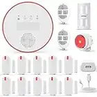 YISEELE Alarm System, Security Alarm System for Home, WIFI Wireless House Alarm System with APP Alert and Calling Alarms, 16-Piece kit: Alarm Hub with 120DB, Door/Window Sensors, Anti-pet PIR, Remotes