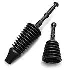 OUTSTANDER - Sink and Toilet Plunger, Pack of 2 Plungers, Strong and Flexible Toilet Unblocker Clears Toilets of All Types, Drain Plunger Unblocks Clogged Drains, Sinks & Showers in Bathroom & Kitchen