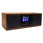 Grace Digital Mondo Elite Duo Smart Internet Radio, Bluetooth, Wi-Fi, 7-Day Alarm – Microphone Free (Walnut)