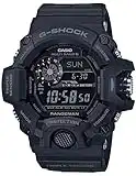 Casio mens Tactical Rangeman G-Shock Solar Atomic Watch, Black/Black, GW9400-1B