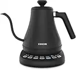 COSORI Electric Gooseneck Kettle with 5 Variable Presets, 0.8L Pour Over Coffee & Tea Kettle, 100% Stainless Steel Inner Lid & Bottom, Quick Heating, Temperature Programmable, Auto Shut Off, Black