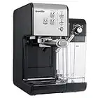 Breville Prima Latte II - Macchina per caffè espresso e cappuccino | Pompa professionale da 19 bar e montalatte | Argento [VCF108X]