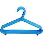 KAPCO Kids Hangers Blue (20 Pack) Durable Strong Plastic Space Saving Children Coat Clothes Organiser for Wardrobe Storage, Baby Nursery & Clothing Rail, Non-Slip Thick Hanger with Trouser Bar & Hooks