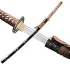 Japanese Katana Sword Real Sharp Cold Steel Katana 1060 Steel Samurai Sword Tanjiro Sword Training Katana (Orchid Theme)