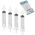 Vicloon Nasenspüler, 4pcs Baby-Nasenspüler mit Silikon-Nasensaugspitze,Tragbares Säuglings-Nasenreinigungsspülgerät, Neti-Topf, 10-ml-Nasenspülset, Nasenwaschreiniger, Nasenspü