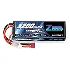 Zeee 2S Lipo Batterie 5200mAh, RC Batterie 7.4V 80C 5200mAh Hardcase Lipo avec Prise Deans T pour RC Voiture RC Camion & Truggy RC Hélicoptères Avion