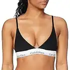 Calvin Klein Reggiseno a Triangolo Donna Triangle Unlined Non Foderato, Nero (Black), XS