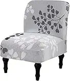 Armless Chair Slipcover,Stretch Printed Slipper Accent Chair Covers Armchair Cover Furniture Protector Slipcovers Removable Washable for Home Hotel Living Room (Color : #21, Size : 1PC)