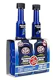 STP - PACK PRE-ITV DIÉSEL - Tratamiento para motores diésel + Limpia inyectores para motores diésel - Reduce emisiones, ahorra combustible y recupera el rendimiento, 200 ml