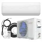 COSTWAY 12000BTU Mini Split Air Conditioner & Heater, 17 SEER2 208-230V Wall-Mounted Ductless AC Unit Cools Rooms up to 750 Sq. Ft, Energy Efficient Inverter AC w/Heat Pump & Installation Kit