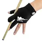 Roaming Quick-Dry Breathable Billiard Shooters Carom Pool Snooker Cue Sport Glove Fits on Left Hand (Black, L/XL)