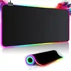 Tappetino Mouse Gaming RGB Gioco XXL per Gamers PC Extra Grande 800 * 300mm*40mm Mousepad Antiscivolo Impermeabile per Computer e Laptop - 14 Modalità Luce