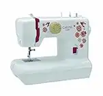 Carina Junior - Mechanische Nähmaschine für Näh-Einsteiger & Anfänger mit Griff, 6 Stichprogrammen, Freiarm, Nählicht & elektrischem Fußanlasser