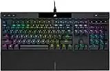 Corsair K70 RGB PRO Wired Mechanical Gaming Keyboard (Cherry MX RGB Red Switches: Linear and Fast, 8,000Hz Hyper-Polling, PBT Double-Shot PRO Keycaps, Soft-Touch Palm Rest) QWERTY, NA - Black