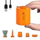 FLEXTAILGEAR TINY PUMP pompa elettrica ricaricabile, ultra piccola portatile pompa ad aria per materasso gonfiabile, 1300 mAh USB pompa compressore aria per campeggio, trekking, backpacking