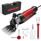 Dragro 2022 Upgraded Sheep Shears 500W, Professional Electric Sheep Clippers, Farm Livestock Grooming Kit, 6 Speed Heavy Duty Electric Shears for Thick Coat Animals