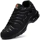 DYKHMILY Air Cushion Steel Toe Shoes for Men Lightweight Breathable Safety Toe Tennis Shoes Slip Resistant Puncture Proof Work Shoes(11,Black,D91825)