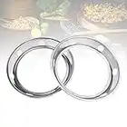 YAANBUNB 2 PCS Anillo para Wok Soporte para Wok de Acero Inoxidable Ø16,5 cm Adaptador Wok Antideslizante para Cocina de Gas Anillo para Wok Universal para Estufa de Gas para Servir en Mesa