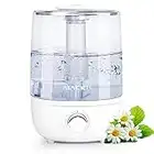 ALACRIS 4L Large Humidifiers for Bedroom, Top-Fill Cool Mist Humidifier, Transparent Water Tank, Purification Filter for Plants, Baby, Auto Shut-Off, Ultrasonic Cool Mist Humidifier