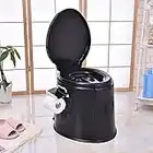 CMY Lightweight and Portable 5L Camping Toilet with Seat, Lid, Handles and Roll Holder – 3 Colours- Compact Waste for Indoor and Outdoor Loo Caravan Picnic and Festivals (Black)