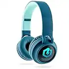 PowerLocus Bluetooth Over-Ear Headphones for Kids with LED Lights, Volume Limited, Wireless and Wired Foldable Headphone with Microphone for Phones,Tablets,PC,TV