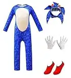 YCYC Kids Cosplay Cartoon Costume Halloween Cosplay Dress up Jumpsuit Bodysuit for Boys Girls (M), Blue