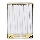 PAPSTAR 17966 Lot de 50 bougies de chandelier Ø 2,2 x 25 cm, blanc