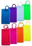 8 Packs Colorful Flexible Travel Luggage Tags for Baggage Bags/Suitcases - Name ID Labels1 Set for Travel 1