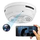 FUVISION Hidden Camera Smoke Detector, Spy Camera HD 1080p Wireless Security Camera with Night Vision and Motion Detection Remote App Control for Home Security, Home Elderly Pet, 180 Days Standby