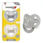 Medela Baby Pacifier | 0-6 Months | BPA-Free | Lightweight & Orthodontic | 2-Pack | Pastel Grey and Neutral, 2 Count (Pack of 1)