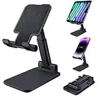 ZHIKE Support Téléphone, Support de Tablette Pliable Support de téléphone Portable pour Bureau Compatible avec Samsung iPad Mini iPhone Tous Les Smartphones Smartphone(Noir)