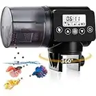 Futterautomat Aquarium Zubehoer Fische Futterspender - 200ml Große Kapazität Fischfutter Digital Smart Automat Fish Automatischer mit Zeitschaltuhr LCD Display für Urlaub Teich Goldfische Tank