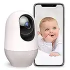 nooie Baby Monitor WiFi Dog Pet Camera Indoor,360-degree Wireless IP Camera,1080P Home Security Camera,Motion Tracking,Night Vision,Works with Alexa