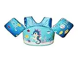 EHIOR Toddler Swim Vest Water Aid Floats with Shoulder Harness Kids Pool Swim Life Jacket for 25-55 lbs Boys and Girls (Sea Horse Baby)