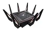 ASUS ROG Rapture WiFi 6 Gaming Router (GT-AX11000) - Tri-Band 10 Gigabit Wireless Router, 1.8GHz Quad-Core CPU, WTFast, 2.5G Port, AiMesh Compatible, Included Lifetime Internet Security, Aura RGB