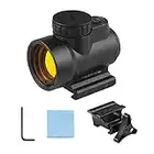 Ranstac Red Dot Reflex Sight Mini Rifle Scope Tactical Telescope 1x25 20mm/22mm Weaver Picatinny Mount with Mount Riser CJ/MZJ-07