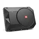 JBL BassPro SL2 Subwoofer Voiture actif Sous Siège de 8 pouces - Caisson de Basse Voiture de 125 Watts avec Amplificateur de Puissance intégré, Noir