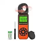 Digital Illuminance Meter Light Meter Handheld, 1~400,000Lux Photometer Luxmeter with Backlight Data Hold, Measuring Temperature, 270° Rotatable Light Detector for LED Light,Plants,Outdoor Photography