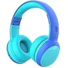 Gorsun Auriculares Bluetooth para niños, Auriculares Plegable para niños con 85dB Volumen Limitado, Auriculares Ajustable y Plegable con micrófono, niñas y niños, Azul New Version