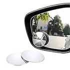 VIKSAUN 2 piezas punto ciego para autos Impermeable 360 ° Giratorio Oscilación Ajustable HD Convexo Espejo retrovisor para autos universales coches SUV camiones Motocicletas (2 piezas)