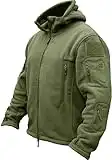 TACVASEN Uomo Giacca Outdoor Maglione con Cappuccio Antivento Jacket di Transizione con Molte Tasche, Verde, XL