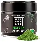 Thé Matcha 100 % biologique de qualité supérieure 30 g [qualité cérémonielle Premium]. Poudre de thé vert biologique du Japon. Thé Matcha biologique de qualité cérémonielle.